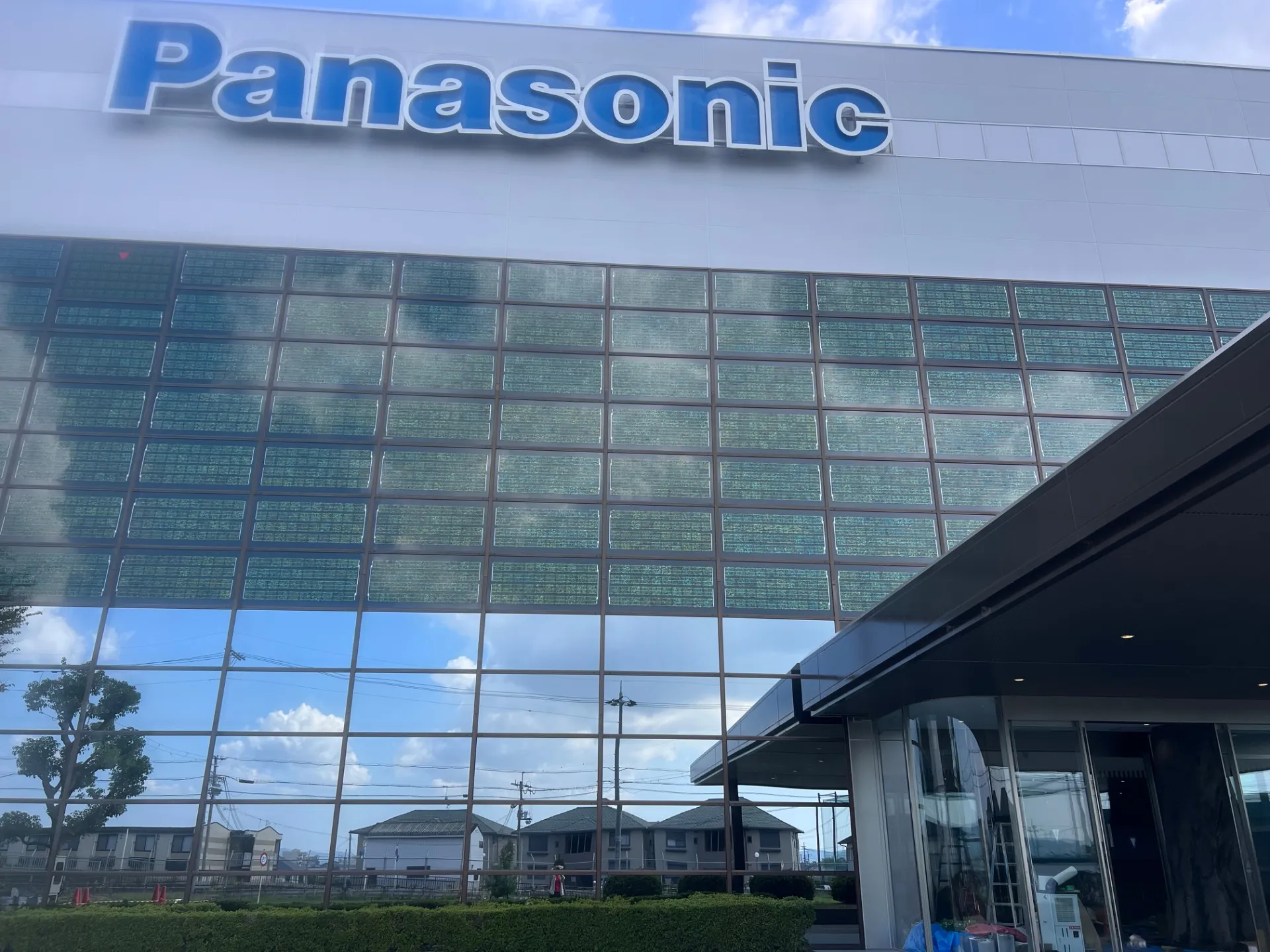 panasonic　防災地区に擬木